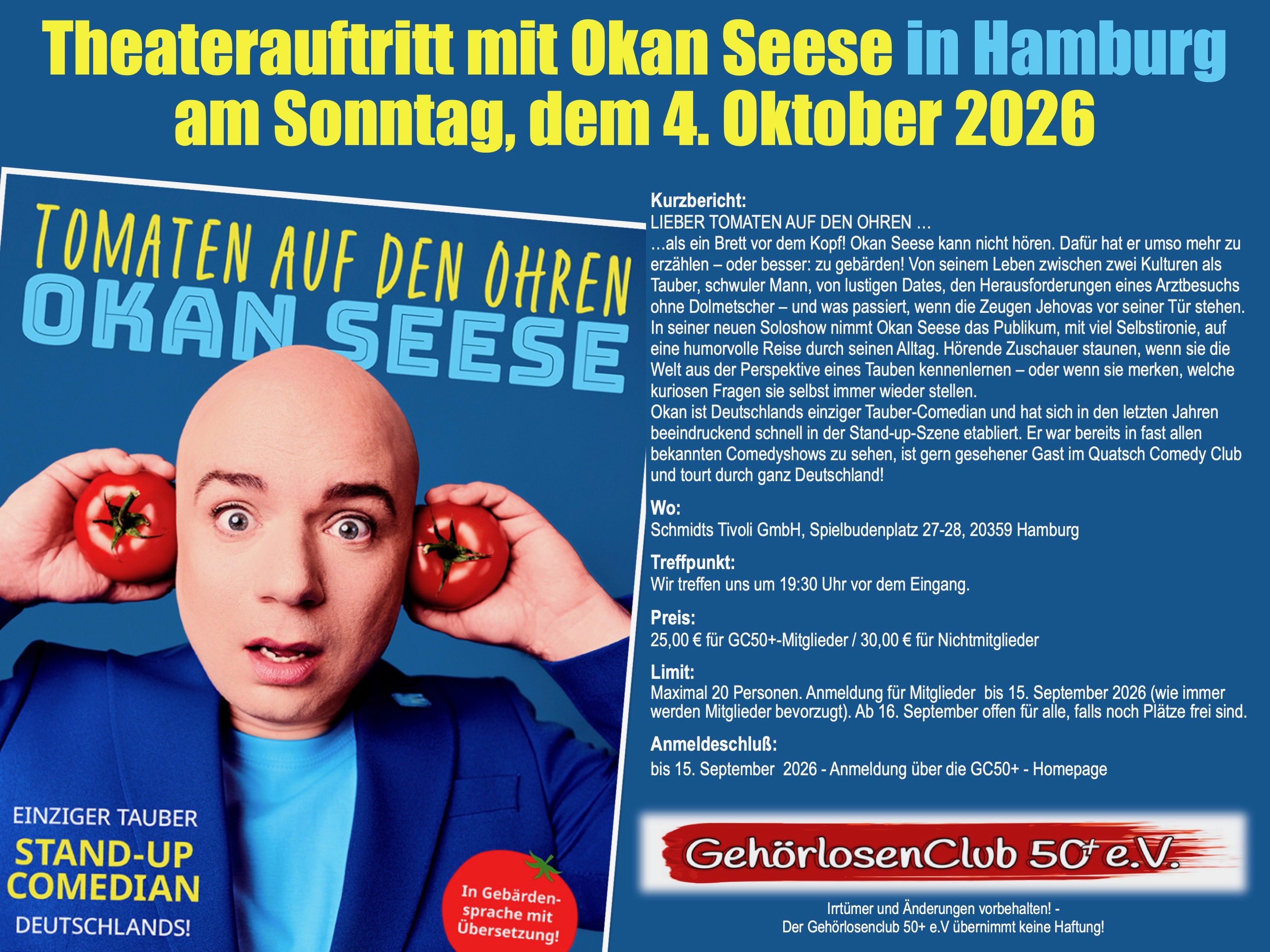 2026-10-04 • Theaterauftritt mit Okan Seese
